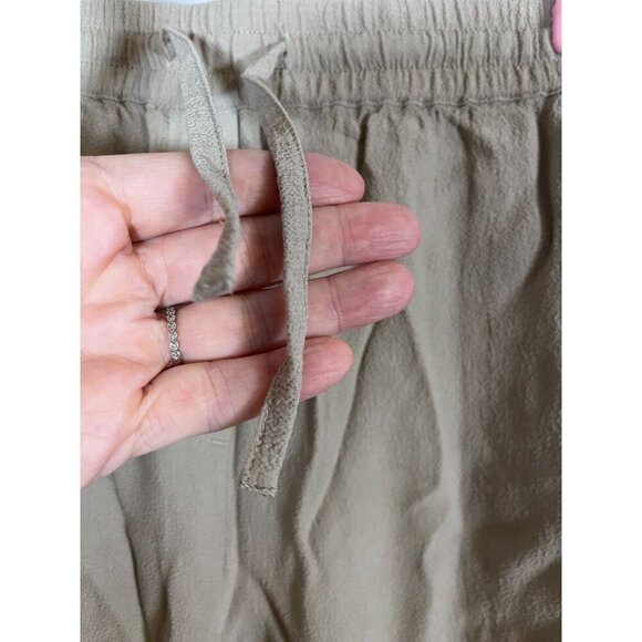 J Jill Culotte Pant L Tan Cropped Neutral Resort Preppy Boho Classic Minimalist - Picture 5 of 12